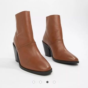 ASOS leather booties